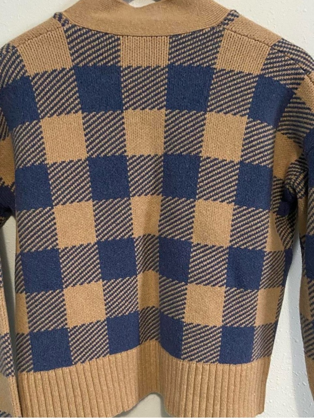 Madewell Bayberry Cardigan Sweater in Buffalo Check - Picture 8 of 8